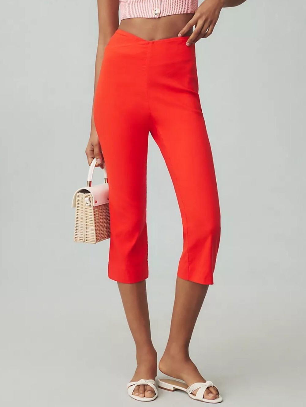 Anthropologie Maeve Women's Boho Orange Structured Bombshell Capril Size 4